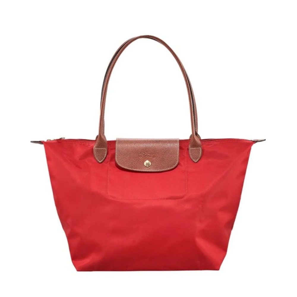 Longchamp Le Pliage Large Shoulder Tote Red